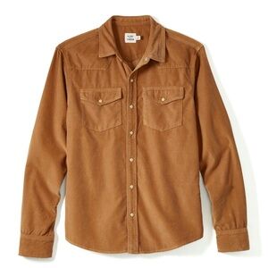 Flint & Tinder Men’s Brown Corduroy Western Shirt